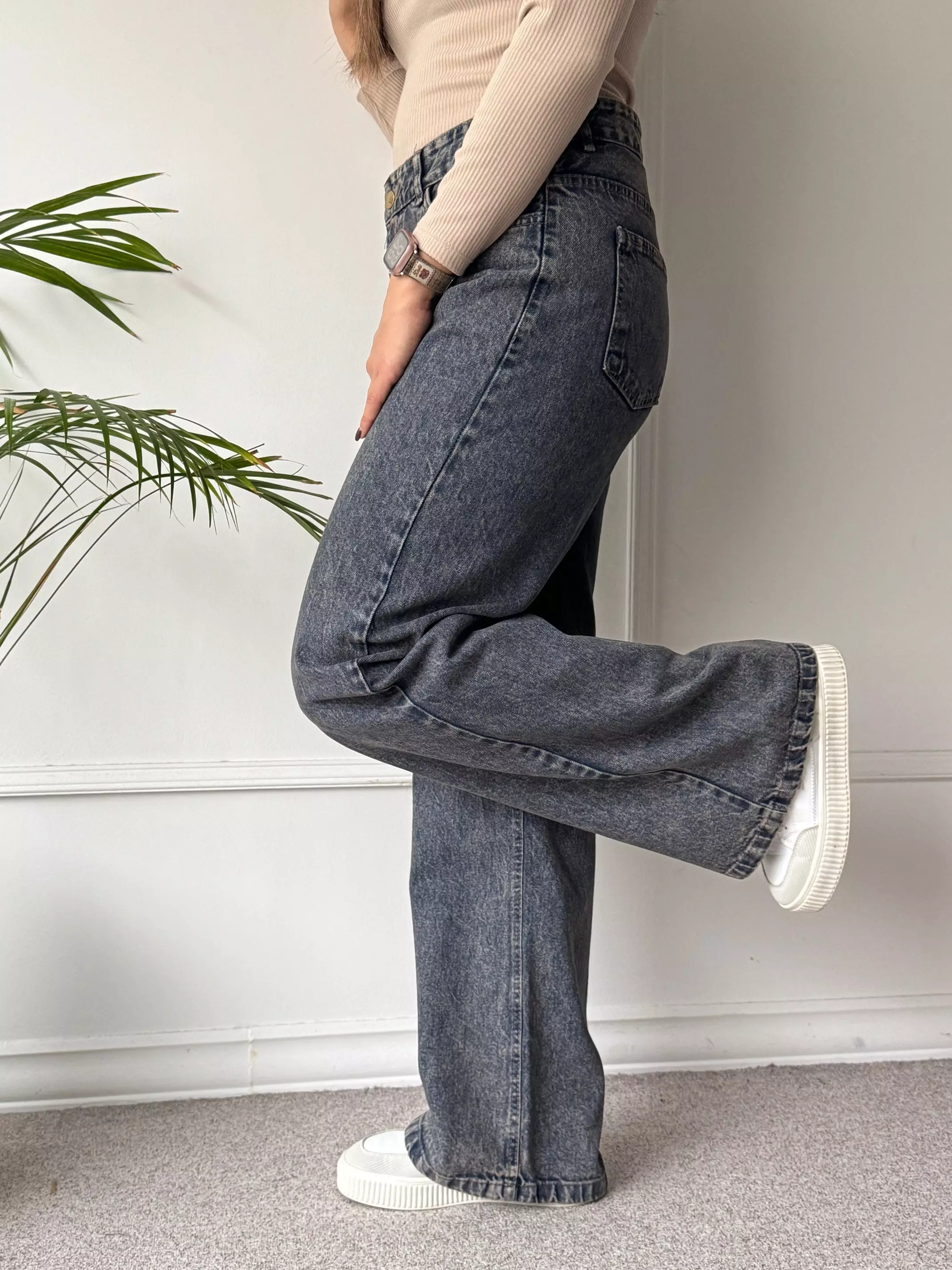 شلوار جین نیم بگ